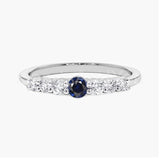 0.5ct Round Cut Simulated Sapphire Minimalist Wedding Band 14k YellowGold Plated