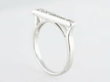 1ct Round Cut Diamond Engagement Ring Horizontal Bar Design 14k WhiteGold Finish