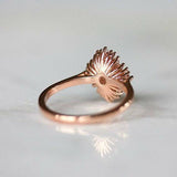 1.5ct Oval Cut VVS1 D Diamond Floral Engagement Ring 14k Rose Gold Finish