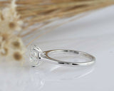 2ct Oval Cut VVS1 Diamond Engagement Ring 4 Prong Solitaire 14k WhiteGold Finish