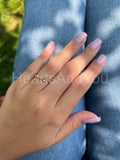 0.1ct Round Cut Moissanite Twig Vine Women Wedding Band 14k Rose Gold Plated