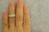 5Ct Round Cut Yellow Sapphire Diamond Three Row Wedding Band 14K White Gold Over