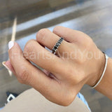 0.4ct Round Simulated Diamond Five Stone Engagement Ring 14k White Gold Plated