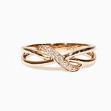 0.5ct Round Cut Moissanite Stylish Split Band Engage Ring 14k White Gold Plated