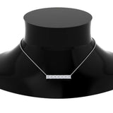 1ct Asscher Cut Diamond 7Stone Horizontal Pendant 14k White Gold Finish NO CHAIN