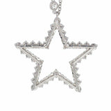 2ct Round Cut VVS1D Diamond Pendant Star Design 14k White Gold Finish NO CHAIN