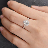 2ct Pear Cut VVS1 D Diamond Solitaire Engagement Ring 14k White Gold Finish