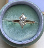 0.5ct Marquise Simulated Diamond Solitaire Engagement Ring 14k YellowGold Plated