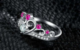 2.3ct Round Cut Diamond Princess Crown Engagement Ring Band 14k WhiteGold Finish