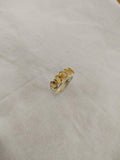 2.5ct Wedding Ring Band Oval Cut Yellow Citrine Five Stone 14k White Gold Finish