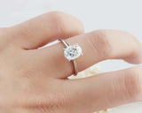 2ct Oval Cut VVS1 Diamond Engagement Ring 4 Prong Solitaire 14k WhiteGold Finish