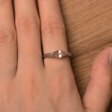 1ct Engagement Ring Marquise Cut Peach Morganite Solitaire 14k White Gold Finish