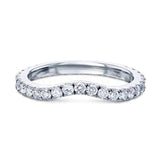 0.5ct Round Cut Moissanite Anniversary Women Wedding Band 14k White Gold Plated