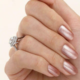 5Ct Round Cut Diamond Gatsby Vintage Solitaire Halo Ring 14K Dual Gold Finish