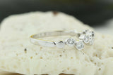 Stackable Bezel Wedding Ring Band 0.3ct Round Cut Diamond 14k White Gold Finish