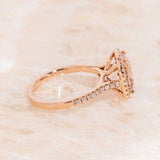 2ct Cushion Cut Simulated Morganite Halo Engagement Ring 14k Yellow Gold Plated