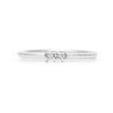 0.15ct Round Cut Moissanite Minimalist Engagement Ring 14K Yellow Gold Plated