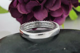 Milgrain Half Eternity Wedding Ring Band 1ct Round Diamond 14k White Gold Finish