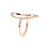 2Ct Round Cut Diamond Oval Hollow Design Engagement Ring 14K Rose Gold Finish