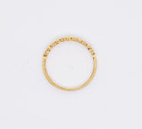0.5ct Round Cut Simulated Blue Sapphire Wave Wedding Band 14k Yellow Gold Plated
