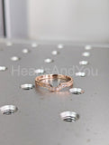 1ct Round Cut Simulated Morganite Curved Band Bridal Set 14k Rose Gold Plated