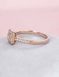 1.5ct Princess Cut VVS1 Diamond Engagement Ring Halo Vintage 14k RoseGold Finish