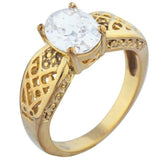 2.3ct Engagement Ring Oval Cut Diamond Filigree Design 14k Yellow Gold Finish