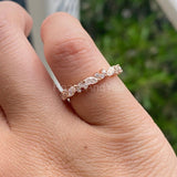 0.4ct Marquise Simulated Diamond Half Eternity Wed Band 14k Yellow Gold Plated