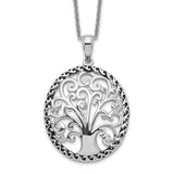 0.5ct Round Cut Moissanite Tree of Life Pendant 14k White Gold Plated NO CHAIN