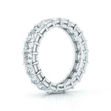 5ct Radiant Cut Diamond Wedding Band 14k White Gold Finish Iced Full Eternity