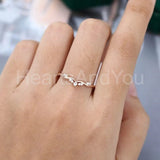 0.2ct Round Cut Moissanite Anniversary Women Wedding Band 14k Rose Gold Plated