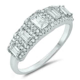 4.5ct Radiant Cut VVS1 Diamond Halo Cluster Engagement Ring 14K White Gold Over