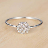 1ct Round Cut Diamond Engagement Ring Promise Minimalist 14k White Gold Finish