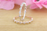 Bubble Beaded Bezel Wedding Ring Band 1ct Round Cut Diamond 14k Dual Tone Finish