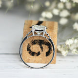 3Ct Princess Cut Diamond Accents Solitaire Engagement Ring 14K White Gold Finish