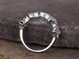 0.5ct Round Cut VVS1 Diamond 5 Small Cross Shape Engagement Ring 14k Gold Finish