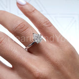 0.4ct Pear Cut Simulated Diamond Solitaire Engagement Ring 14k White Gold Plated
