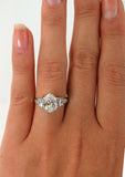 1.75Ct Pear Cut Diamond Solitaire Vintage Engagement Ring 14K White Gold Finish