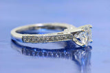 2.5ct Round Cut Diamond Engagement Ring Stylish Bridal Set 14k White Gold Finish