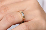 0.4ct Engagement Ring Baguette Cut Diamond Solitaire Women 14k YellowGold Finish