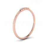 0.3ct Round Cut Moissanite Bezel Set Women Wedding Band 14k Yellow Gold Plated
