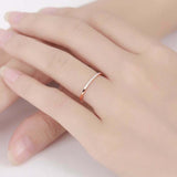 0.15ct Round Cut Diamond Wedding Band Stackable Half Eternity 14k Rose Gold Over