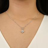 2.1ct Diamond Pendant Round Cut Brilliant Partywear 14k White Gold Over NO CHAIN