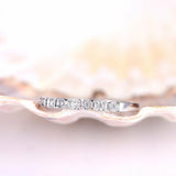 Half Eternity Wedding Ring Band 1.2ct Round Cut Diamond 14k White Gold Finish