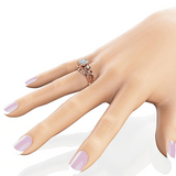 2.3ct Round Cut Diamond Engagement Ring 14k Rose Gold Finish Vintage Filigree