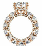 2.5ct Round Cut VVS1 Diamond Queen Stylish Engagement Ring 14k Rose Gold Finish