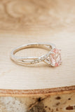 1ct Oval Cut Simulated Morganite Split Shank Engagement Ring 14k RoseGold Plated