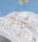0.3ct Marquise Simulated Diamond Half Eternity Wed Band 14k Yellow Gold Plated