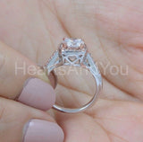 2.1ct Round Cut Moissanite Accented Halo Engagement Ring 14k Dual Gold Plated