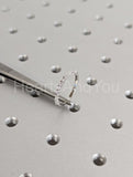 0.5ct Round Cut Moissanite Single Prong Half Eternity Band 14k White Gold Plated